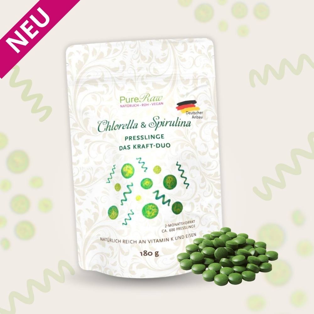 Chlorella & Spirulina Presslinge Mix - Das Kraftduo